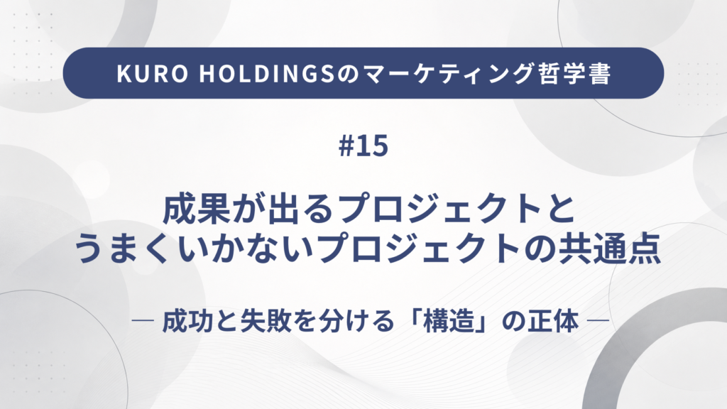 KURO HOLDINGSのマーケティング哲学書15